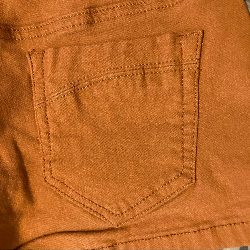 Rust/Orange Stretchy Short Shorts - Picture 6 of 8